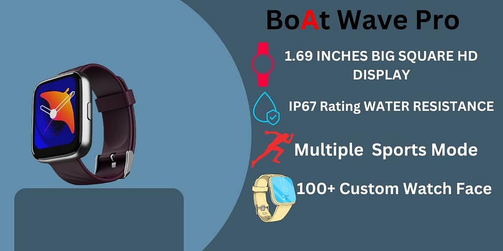 Boat Smartwatch Wave Pro: A sleek and stylish smartwatch designed by BaAt with advanced features.